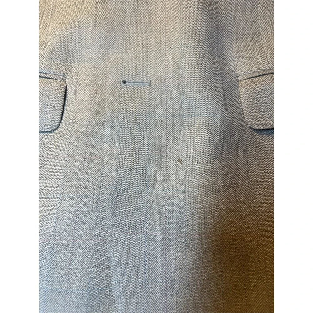 Ralph Lauren Men's Beige Herringbone Tweed Blazer Suit Jacket